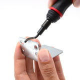 Image showing demurring tool in use on metal