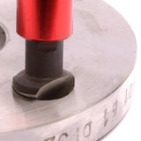 Hands using deburring tool on metal