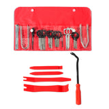 full 20-piece radio removal tool kit with panel removal tools and fastener remover in package and flat lay