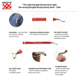 Infographic showing deburring clip pen