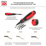 infographic with details of long reach deburring tools